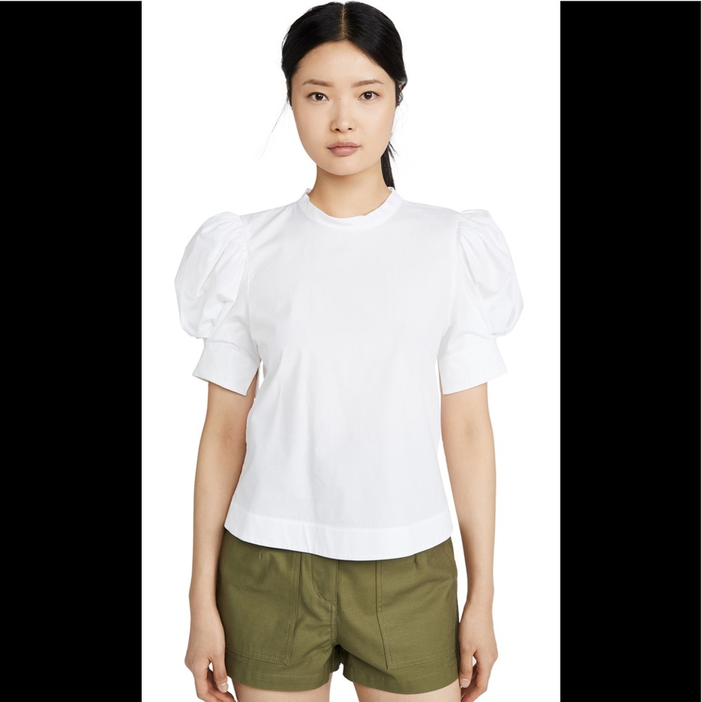 COPY - Bassike Cotton Balloon sleeve blouse
